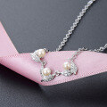 wholesale S925 Silver Cross-Border New Fashion Accessory European and American Style Elegant Pearl Collarbone Necklace with Zircon and Simple Shell Pearl for Women-0-1