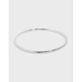 wholesale S990 pure silver minimalist geometric 22mm polished silver texture Korean-style ins design women's bracelet-0-0