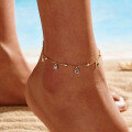 wholesale S925 Sterling Silver Colorful Zircon Anklet, Versatile Women's Beach Anklet Wholesale-0-2