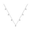 wholesale S925 Sterling Silver Women's Fashion Minimalist Choker Necklace With Cubic Zirconia-0-0