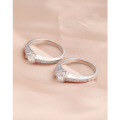 wholesale 925 Sterling Silver Pave Zirconia Ring for Women, Closed Couple Band, Engagement Wedding Simulation Diamond Ring, Gift for Girlfriend-0-3