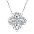 S925 Sterling Silver Four Leaf Clover Pendant Necklace, Wholesale-0-3