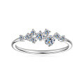 wholesale Sterling silver trendy and niche-designed moissanite ring for women, starry sky style, high-end fashion accessory, TikTok influencer's same model-0-4
