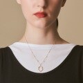 wholesale S925 Sterling Silver Japanese Retro Light Luxury Style Classical Picture Frame Necklace with Freshwater Pearl and Labradorite Pendant Choker-0-1