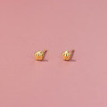 wholesale S925 Sterling Silver Fresh Sweet Ins Style Niche Design Polished Small Flower Ear Studs M05789-0-2