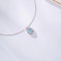 wholesale Classic and sophisticated 18k gold 147ct 5A aquamarine necklace pendant custom-made-0-1
