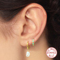 wholesale S925 Sterling Silver Baroque Pearl Ear Cuff, Elegant and Classic Cross-Border Bestseller-0-3