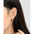 wholesale S925 pure silver 1302 Korean version ins minimalist style small batch unique irregular textured earrings ear clips for women-0-3
