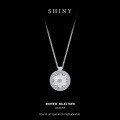 Sterling Silver Rotatable Eight-Treasure Compass Pendant Necklace-0-0