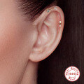 wholesale S925 Sterling Silver Inlaid Diamond Body Piercing Earring, Trendy Ins Style Threaded Ear Stud-0-3