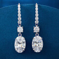 wholesale S925 Silver High-Carbon Diamond Ultra-Sparkling Canary Yellow Earrings 8*12-0-0