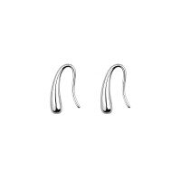 wholesale Sterling Silver S925 Minimalist Curved Hook Ear Hanger Earrings for Women, Hypoallergenic Ear Piercing Earrings, Versatile Personality Ear Accessories-ED002008 925 silver