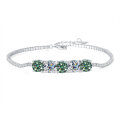 Sterling Silver Cross-Border Four-Prong Moissanite Bracelet-0-6