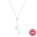 wholesale S925 Sterling Silver Adjustable Long Tassel Love Heart Pendant Necklace-0-6