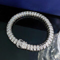 wholesale Sterling Silver New Double Row Diamond Bracelet Couple Version Luxurious Full Diamond Minimalist Design European and American Women's Style-0-0