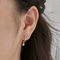 wholesale S925 Sterling Silver Korean Hot Style Women's Earrings, Minimalist Pear-Shaped Pendant Design, Niche Luxury Waterdrop Ear Accessories-0-3