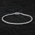 S925 Sterling Silver Zirconia Full Tennis Bracelet with Dazzling Pavé-0-1