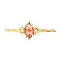 wholesale 10K Gold Japanese Natural Red Garnet Rose-Cut Marquise Gemstone Ring for Versatile Stacking-0-5