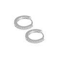 wholesale S925 Sterling Silver Korean Version Ins Minimalist Design Versatile Mini Micro-Set Zirconia Textured Ear Clips for Women-0-5