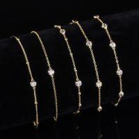 wholesale 18K Gold Moissanite 25mm Adjustable 9/10/14K Gold Bracelet with Design Sense for Women-9k gold moissanite bracelet 7 inches (about 17.7cm)