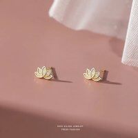 Sterling Silver Anemone Screw Earrings, 2025 New Trendy Minimalist Design-18K gold lotus earrings  999 sterling silver