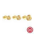 wholesale 925 Sterling Silver New Fashion Creative Love Knot Set Stud Earrings,INS。-0-5