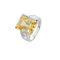 wholesale S925 Sterling Silver Yellow Diamond Ice Flower Cut High-Carbon Diamond Gemstone Ring for Women Live Streaming Pink Diamond Cross-Border Best-Selling Women's Jewelry-0-4