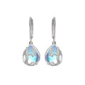 wholesale 925 Sterling Silver Tree of Life Moonstone Earrings for Women, Cross-Border Accessories, European and American Minimalist High-End Ear Hoop Earrings-0-4
