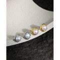 wholesale S925 sterling silver Korean version ins small irregular freshwater pearl earrings for women-0-1