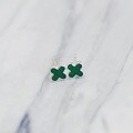 wholesale S925 Sterling Silver Four-Leaf Clover Epoxy Resin Stud Earrings for Women, Minimalist and Luxurious, Unique and Elegant, New Design Ear Jewelry Gift-0-7