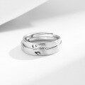 wholesale 925 Sterling Silver One Kiss to Confirm the Relationship Couple Rings, His and Hers Matching Bands, Trendy Niche Design for 520 Festival Gift-0-1