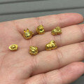 wholesale Gold-plated S925 ancient silver engraved Thangka Malhabu Pixiu cat spacer beads for DIY beading and braiding accessories-0-3