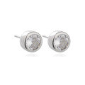 wholesale S925 Sterling Silver Niche Design Single Zircon Stud Earrings Simple and Fashionable Cross-border New Accessories TEMU-0-4