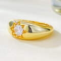 wholesale S925 Silver Gold-Plated Polished 50 Ring for Women,Ins Style Ring Loop,2023-0-1