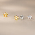 wholesale S925 Sterling Silver Fresh and Sweet Ins Style Niche Design Ice Flower Stud Earrings M06517-0-3
