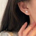 wholesale S925 Sterling Silver Eight Hearts and Eight Arrows Zircon Geometric Stud Earrings, Women's New Korean-Style Minimalist Trendy Elegant Earrings-0-4
