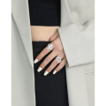 wholesale S925 Sterling Silver Korean Version Ins Indie Design Irregular Lava Dark Style Hollow-Out Ring for Women-0-3