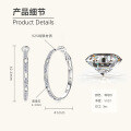 Sterling Silver Exaggerated European Cross-border Earrings with Moissanite Stars [Clearance Free Shipping]-0-23