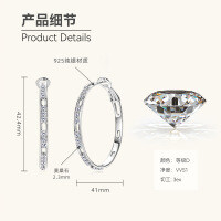 Sterling Silver Exaggerated European Cross-border Earrings with Moissanite Stars [Clearance Free Shipping]-Style K [Clearance Sale - Free Shipping] Silver  925 Silver