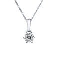 wholesale 18k gold-plated 925 silver jewelry, Moissanite necklace classic six-prong wholesale-0-0