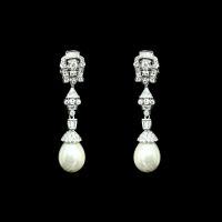 wholesale 925 Sterling Silver Gold-Plated Earrings with High-Carbon Diamonds, Pearl Cabochon, Minimalist Fashion Jewelry, Versatile Accessories for Women-Shell beads 925 silver