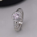 wholesale S925 sterling silver 50mm round pink diamond fireworks-cut ring, skin-brightening-0-0