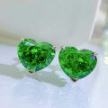 wholesale 925 Silver Jewelry Heart-Shaped 10*12 Ice-Cut High Carbon Diamond Stud Earrings with Jewelry-Grade Craftsmanship, Minimalist Earrings-0-3
