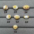wholesale Gold-plated 925 ancient silver fittings set with natural freshwater pearl butterfly cross spacer beads for DIY bracelets and necklaces-0-1