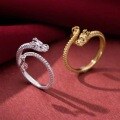 wholesale 925 Silver Tide Xiaobai Divine Dragon Tail Ring for Women, Rotating Universe Zodiac Year Open Ring Ethnic Style Open Ring-0-0