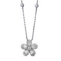 wholesale S925 Silver New Five-Petal Flower Petal Necklace Pendant for Women, Fashionable Socialite Style Live Streaming Edition-0-4