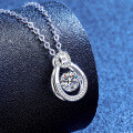 S925 Sterling Silver Moissanite Women's Pendant Necklace-0-0