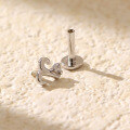 wholesale 925 Sterling Silver Piercing Studs Earrings Twelve Zodiac With Flat Back  For Women-0-4