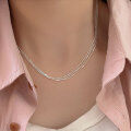 wholesale S925 Sterling Silver Multi-Layer Stacking Chain Necklace for Women, Korean High-Fashion Spring and Summer New Simple and Minimalist Plain Chain-0-4