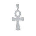 wholesale S925 Sterling Silver Cross Pendant with Moissanite Hip-Hop Diamond Necklace for Men and Women-0-6